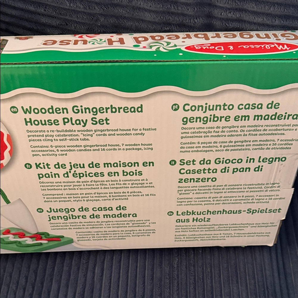 Melissa & Doug Gingerbread House Play Set - Green, Red, and White - Picture 5 of 6